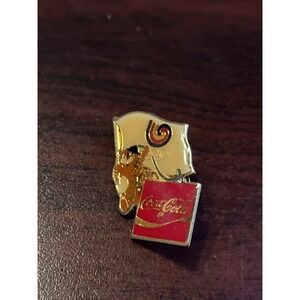 Vintage 1988 Seoul Olympics Coca Cola Hodori‎ Tiger IOC Flag Lapel Pin